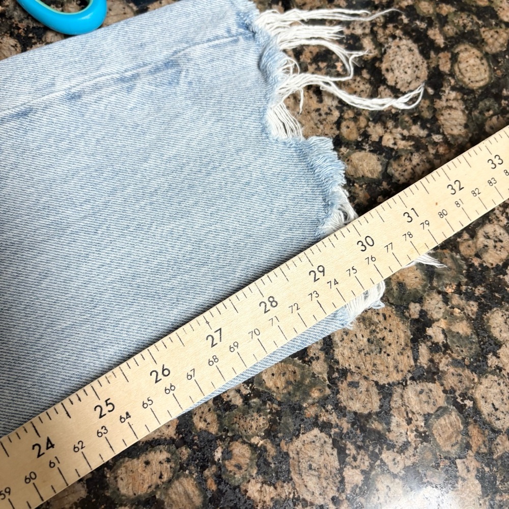 AGOLDE 90's Pinch High Rise Straight Jeans Size 25 Buttonfly Light Wash - Picture 7 of 7